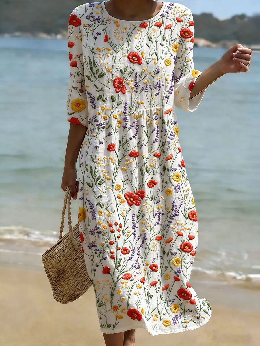 Elena Blumen Maxikleid, luftig und feminin foto 1