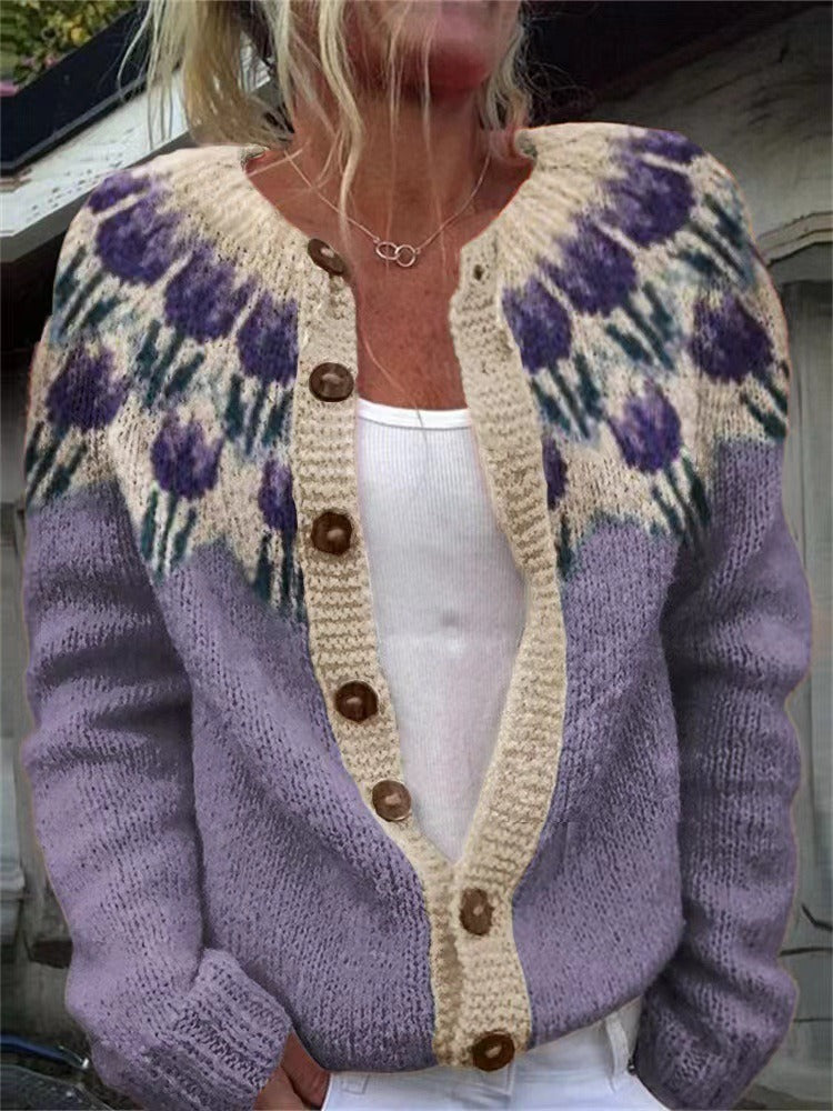 Anneliese Isländische Strickjacke im Vintage-Stil Foto 3