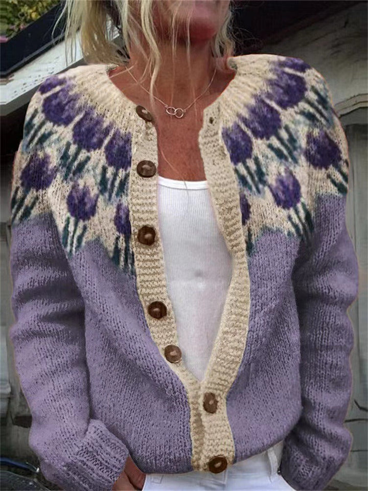 Anneliese Isländische Strickjacke im Vintage-Stil Foto 3