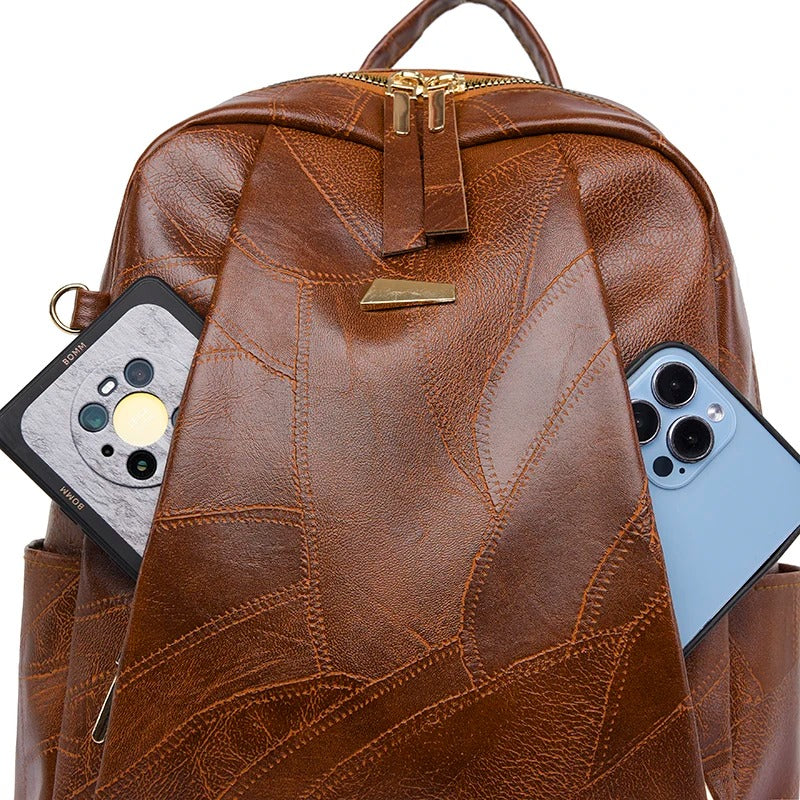 Bertha Leder-Rucksack in glattem Design Foto 3