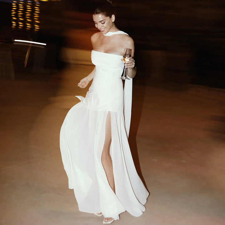 Carlotta Weißes Sommerkleid im Lagen-Look in Maxi-Länge Foto 4