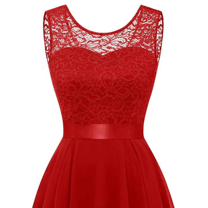 Clara Elegantes High-Low Midi-Kleid Foto 3