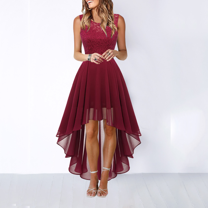 Clara Elegantes High-Low Midi-Kleid Foto 4