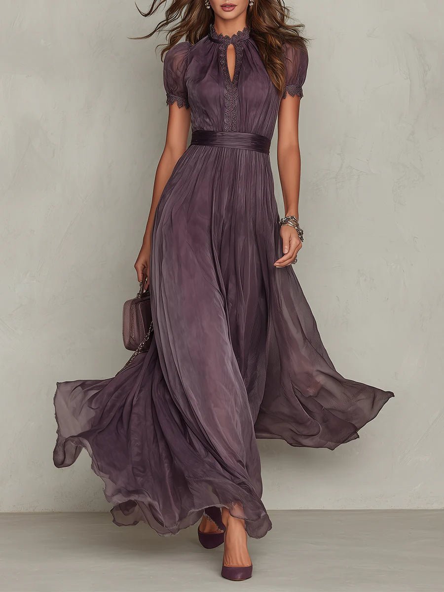 Serena Chiffon Strandkleid mit fließendem Maxi-Rock foto 1