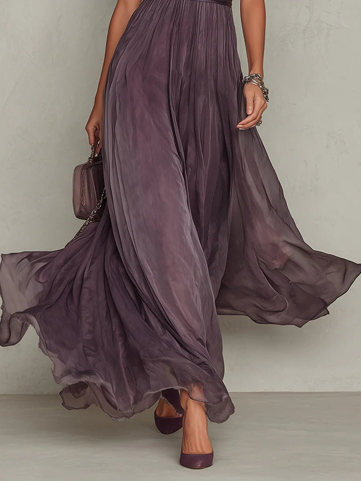 Serena Chiffon Strandkleid mit fließendem Maxi-Rock foto 5
