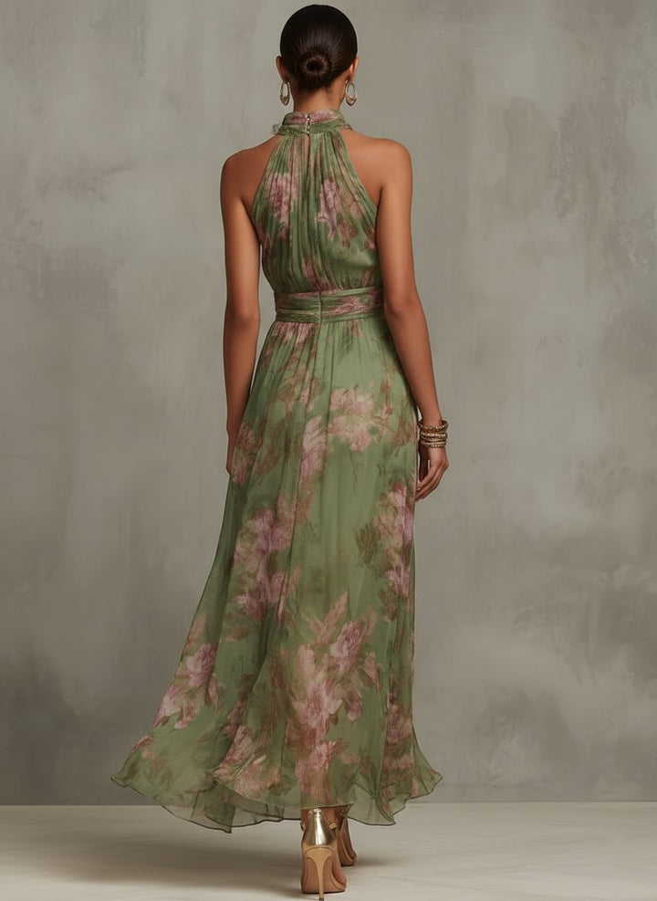 Amara Neckholder Strandkleid aus fließendem Chiffon foto 2
