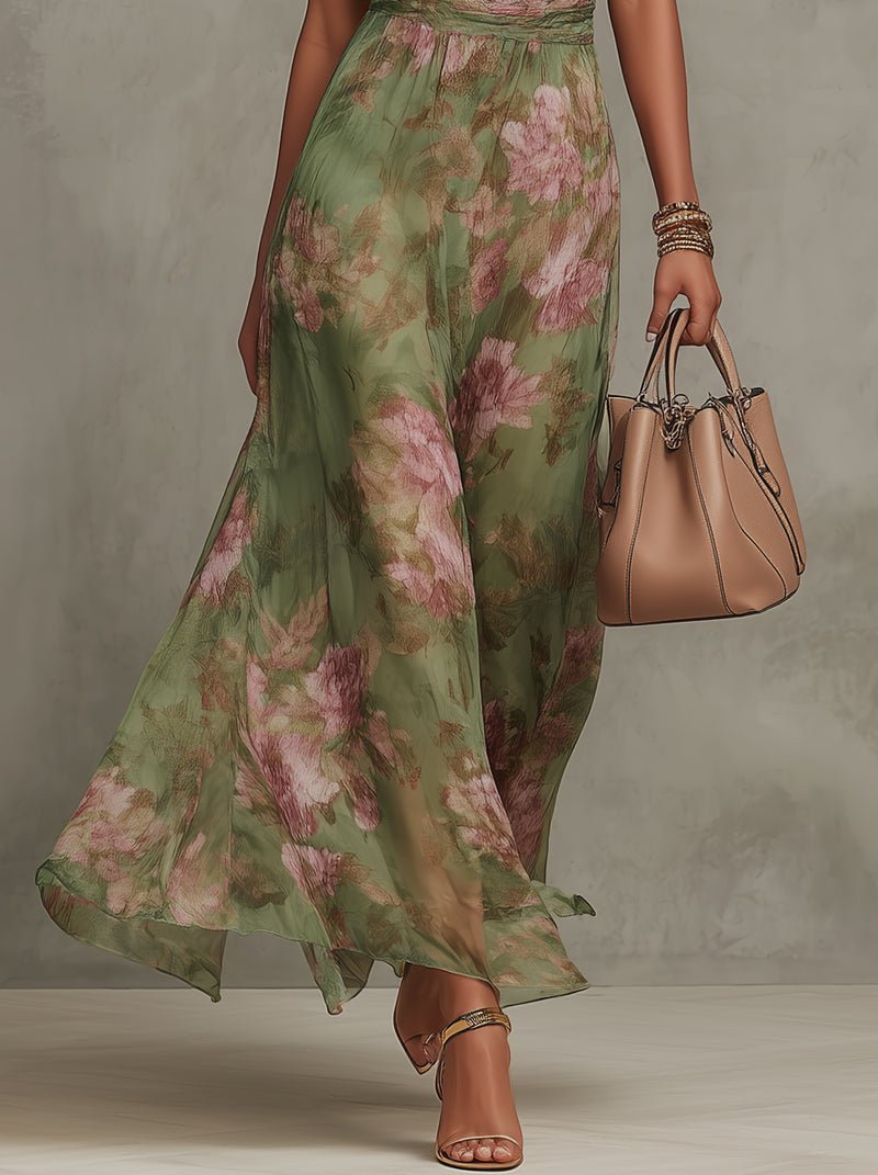 Amara Neckholder Strandkleid aus fließendem Chiffon foto 4