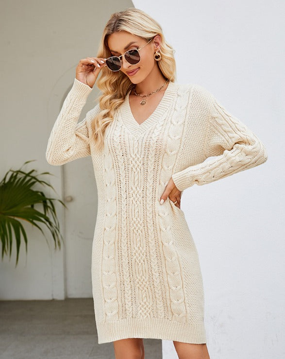 Elegantes Strickkleid mit Spitzenrücken Strickkleid (2)