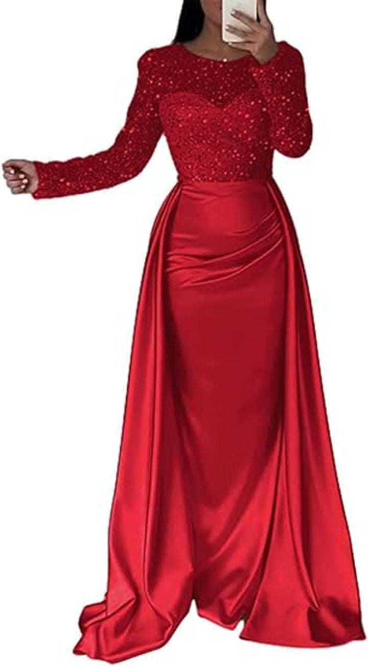 Evelyn Abendkleid mit Perlenoberteil und fließendem Satinrock Foto 7
