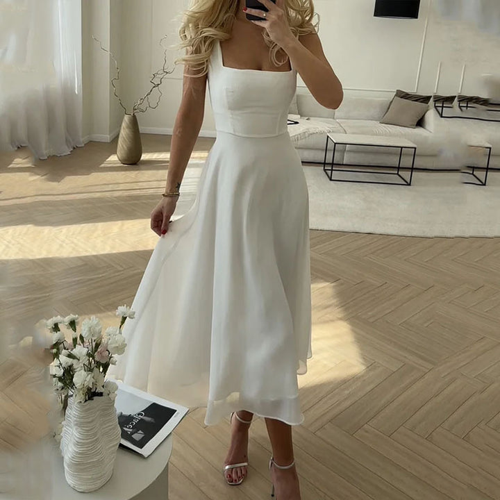 Franziska Midi-Kleid mit Karree-Ausschnitt Foto 1