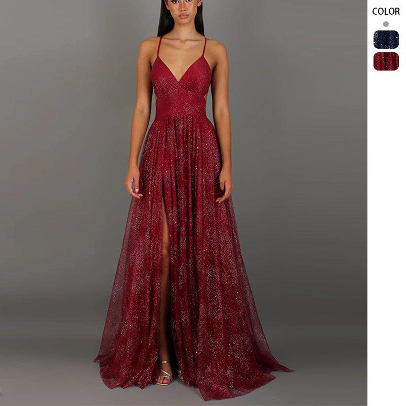 Gisela Abendkleid mit Spaghettiträgern in fließender A-Linie Foto 1
