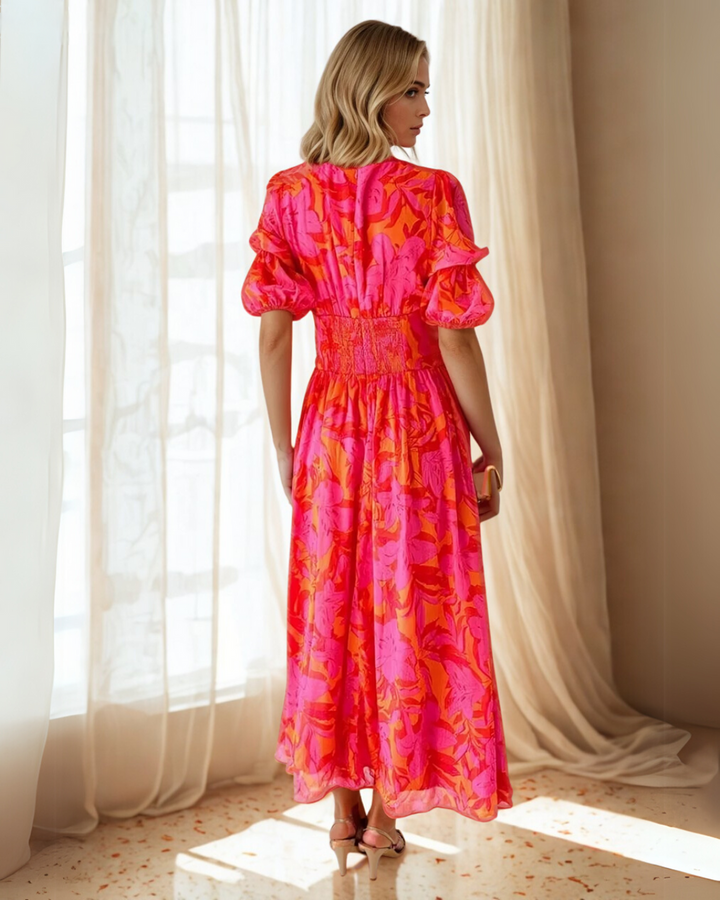 Hanne Florales Sommerkleid mit Volantärmeln in Maxi-Länge Foto 2