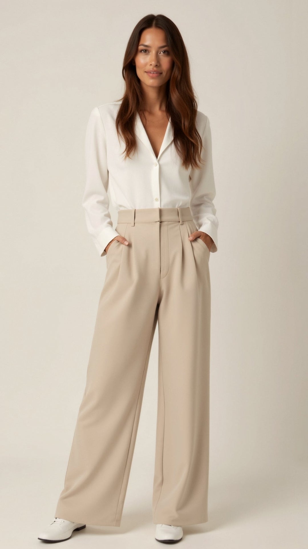 Heidrun Elegante weite Sommerhose mit hohem Bund Foto 1