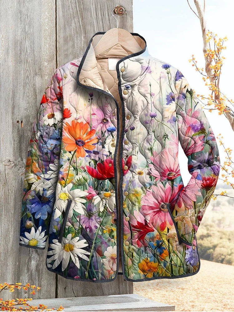 Hiltrud Casual Steppjacke mit Blumen-Print Foto 1