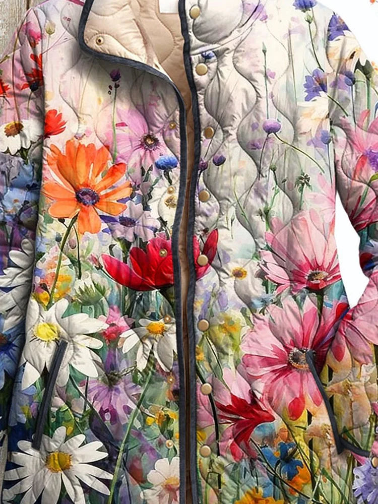 Hiltrud Casual Steppjacke mit Blumen-Print Foto 2