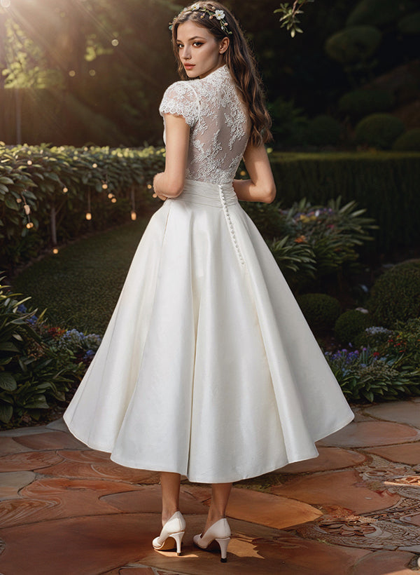 Isabella Spitzen-Midikleid mit V-Ausschnitt Foto 2