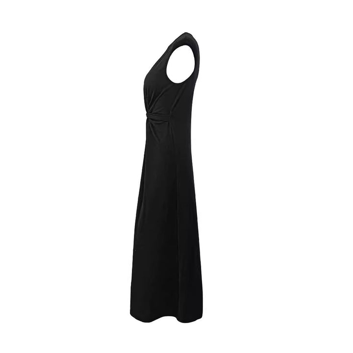 Konstanze Schlichtes Abendkleid mit hohem Ausschnitt und Raffung Foto 3