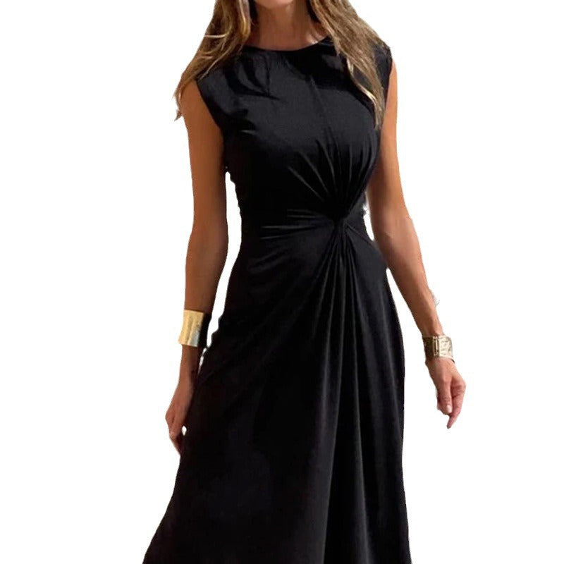 Konstanze Schlichtes Abendkleid mit hohem Ausschnitt und Raffung Foto 5