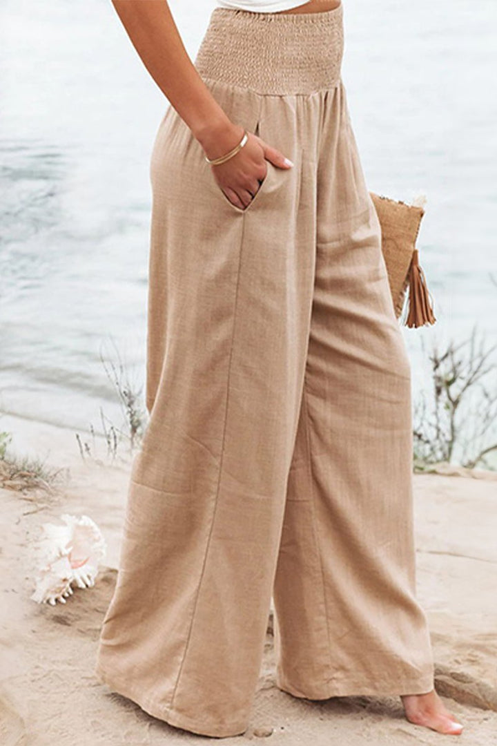Maren Weite Leinenhose mit Smok-Bund Foto 2
