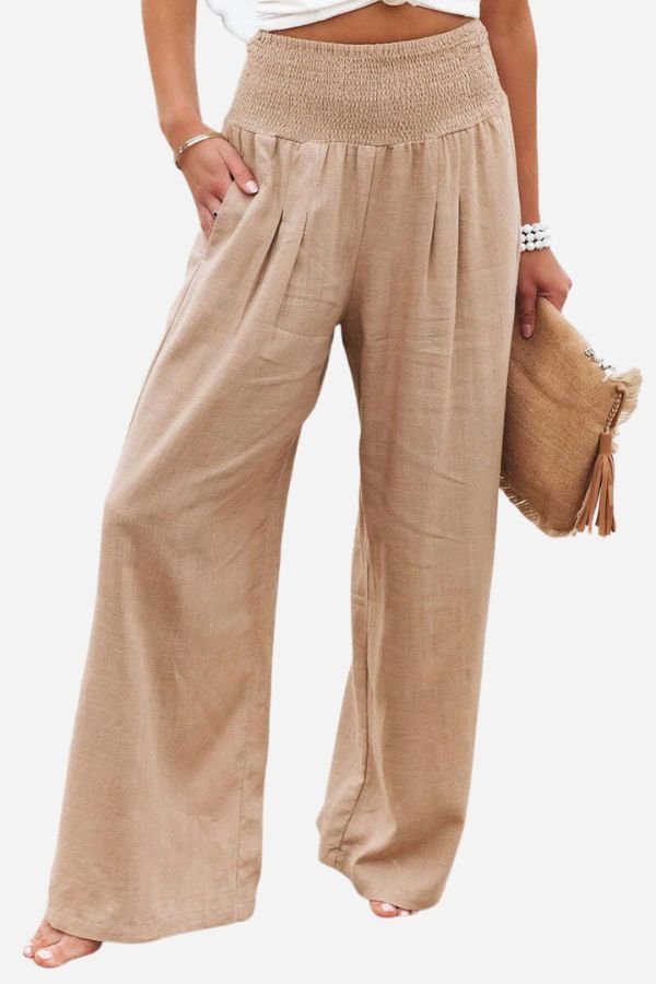 Maren Weite Leinenhose mit Smok-Bund Foto 3