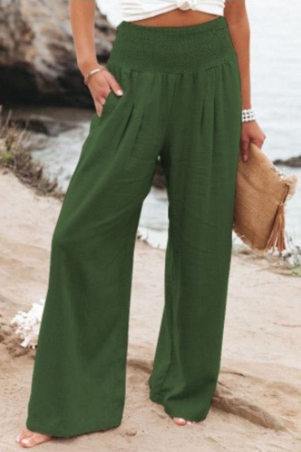 Maren Weite Leinenhose mit Smok-Bund Foto 6