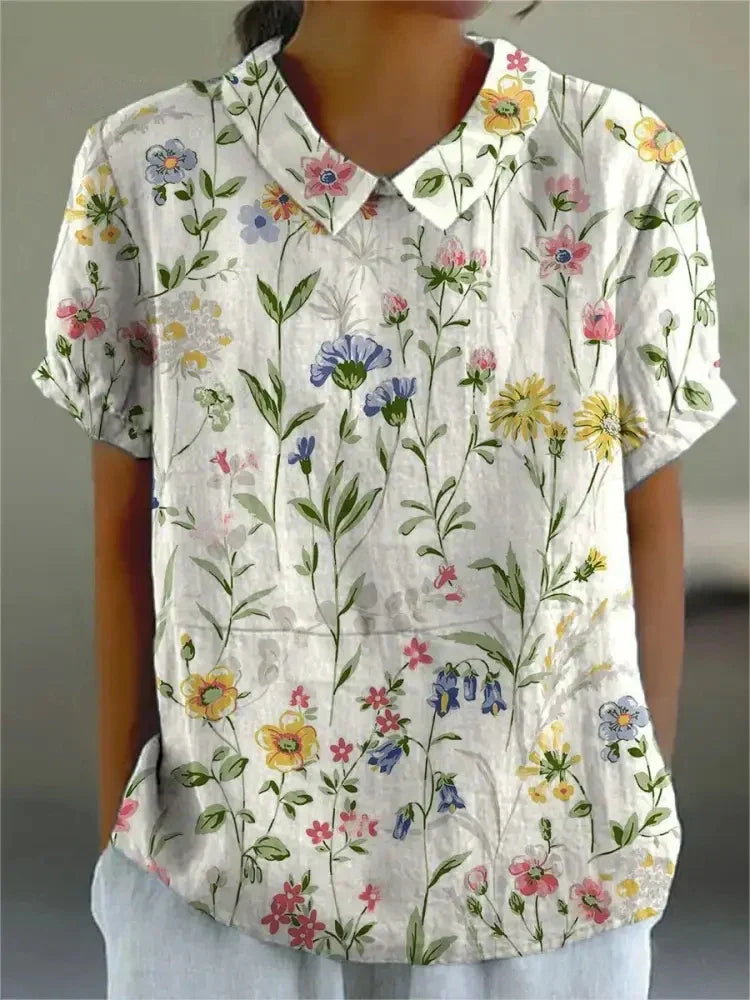 Marlies Florale Bluse mit Kragen im Casual-Stil Foto 2