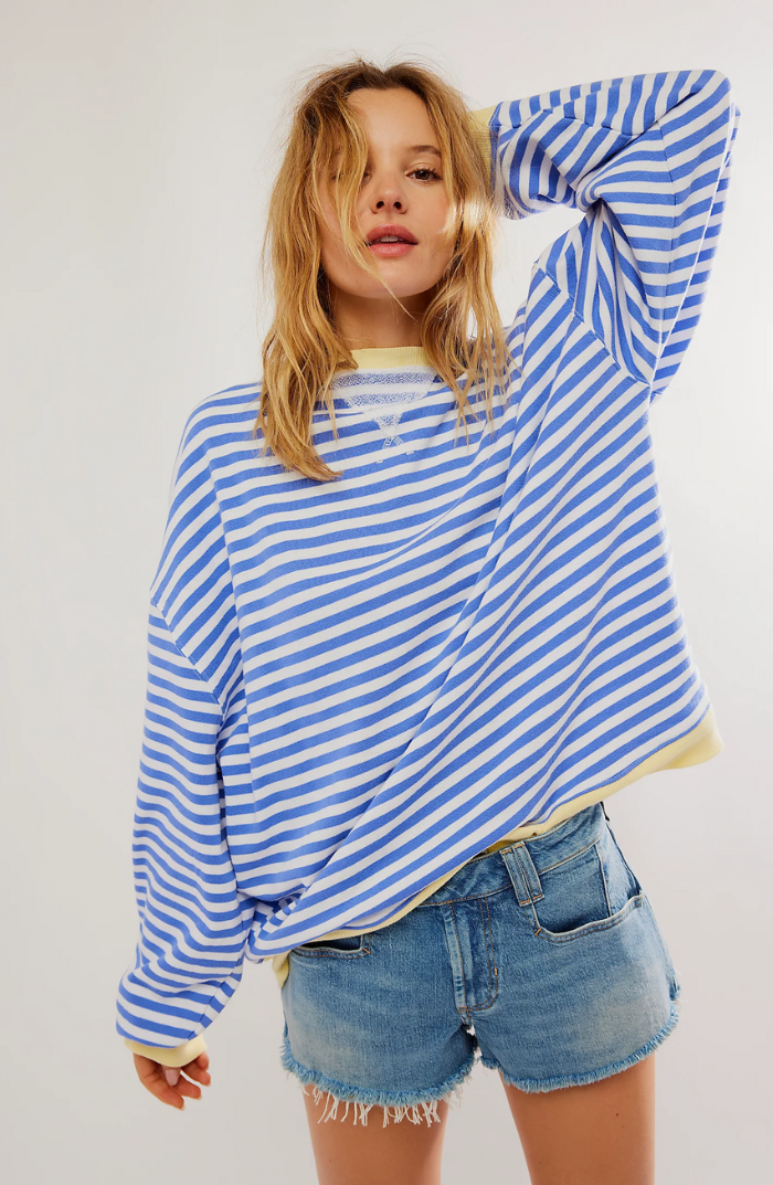 Monika Gestreifter Pullover in Übergröße Foto 2