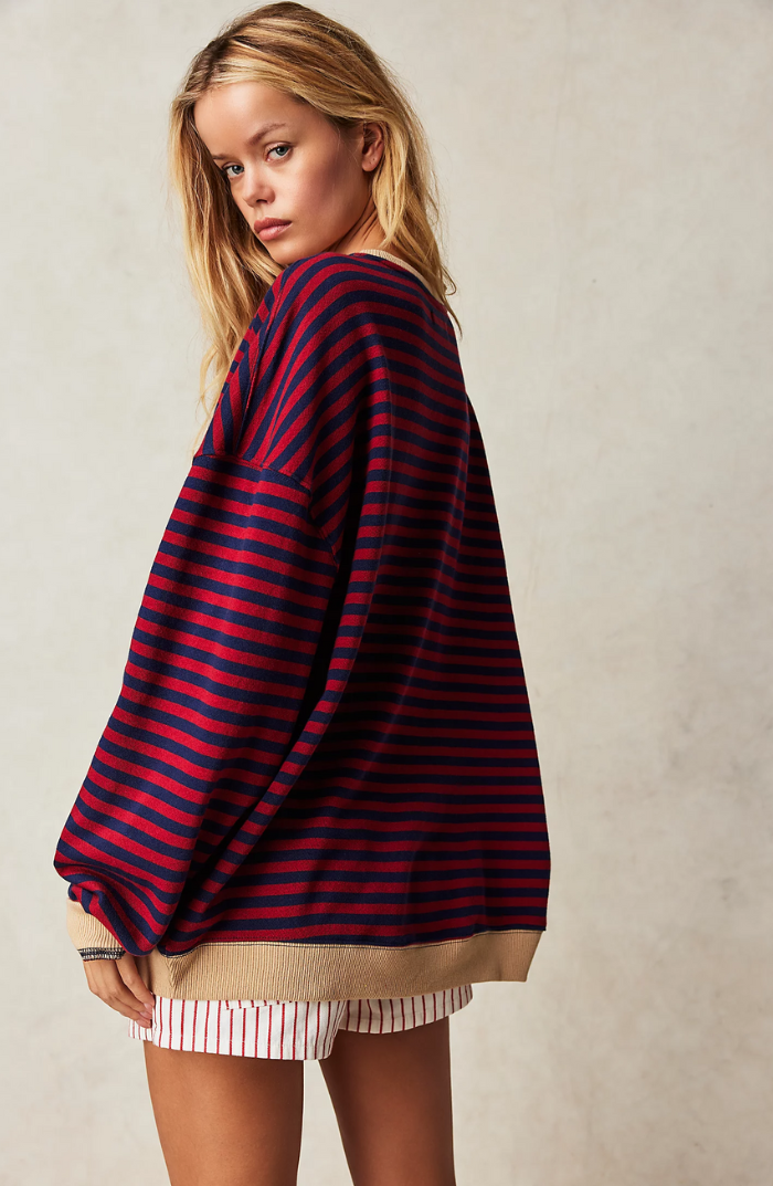 Monika Gestreifter Pullover in Übergröße Foto 6