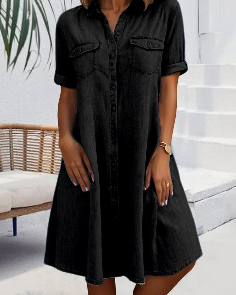 Lena Hemdblusenkleid in leichter Denim-Optik foto 2
