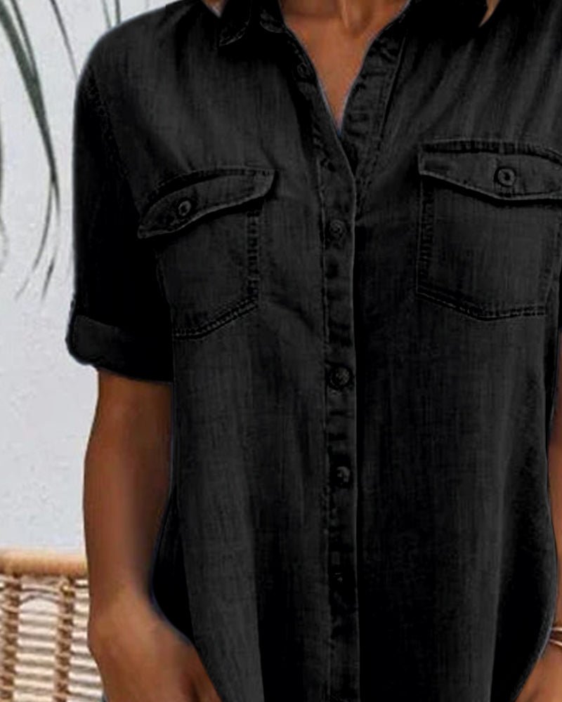 Lena Hemdblusenkleid in leichter Denim-Optik foto 6