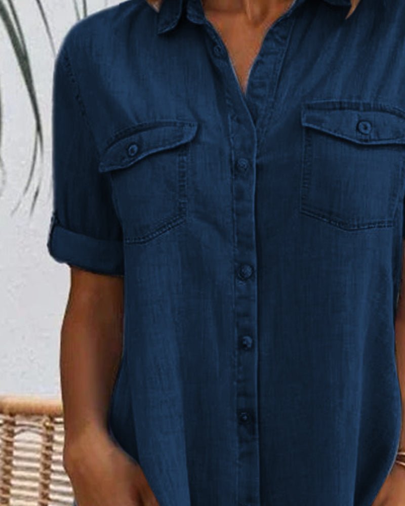 Lena Hemdblusenkleid in leichter Denim-Optik foto 8