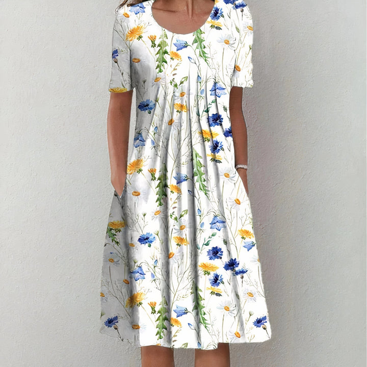 Romina Florales Sommerkleid mit V-Ausschnitt in Midi-Länge Foto 5