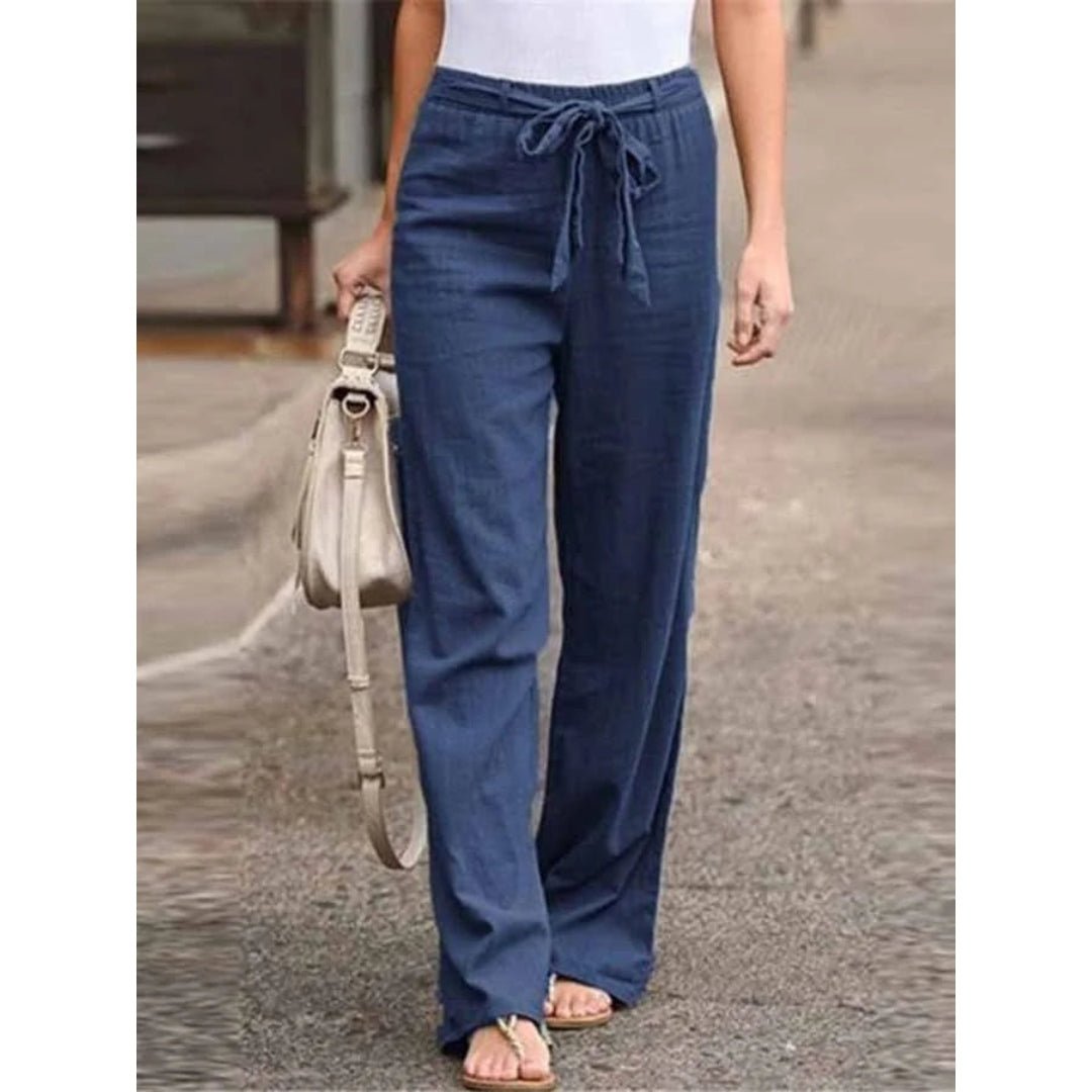 Tamara Gerade Leinenhose mit Tunnelzug Foto 1
