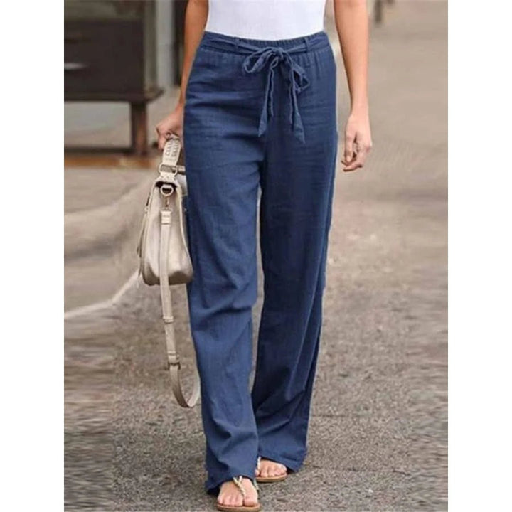 Tamara Gerade Leinenhose mit Tunnelzug Foto 1
