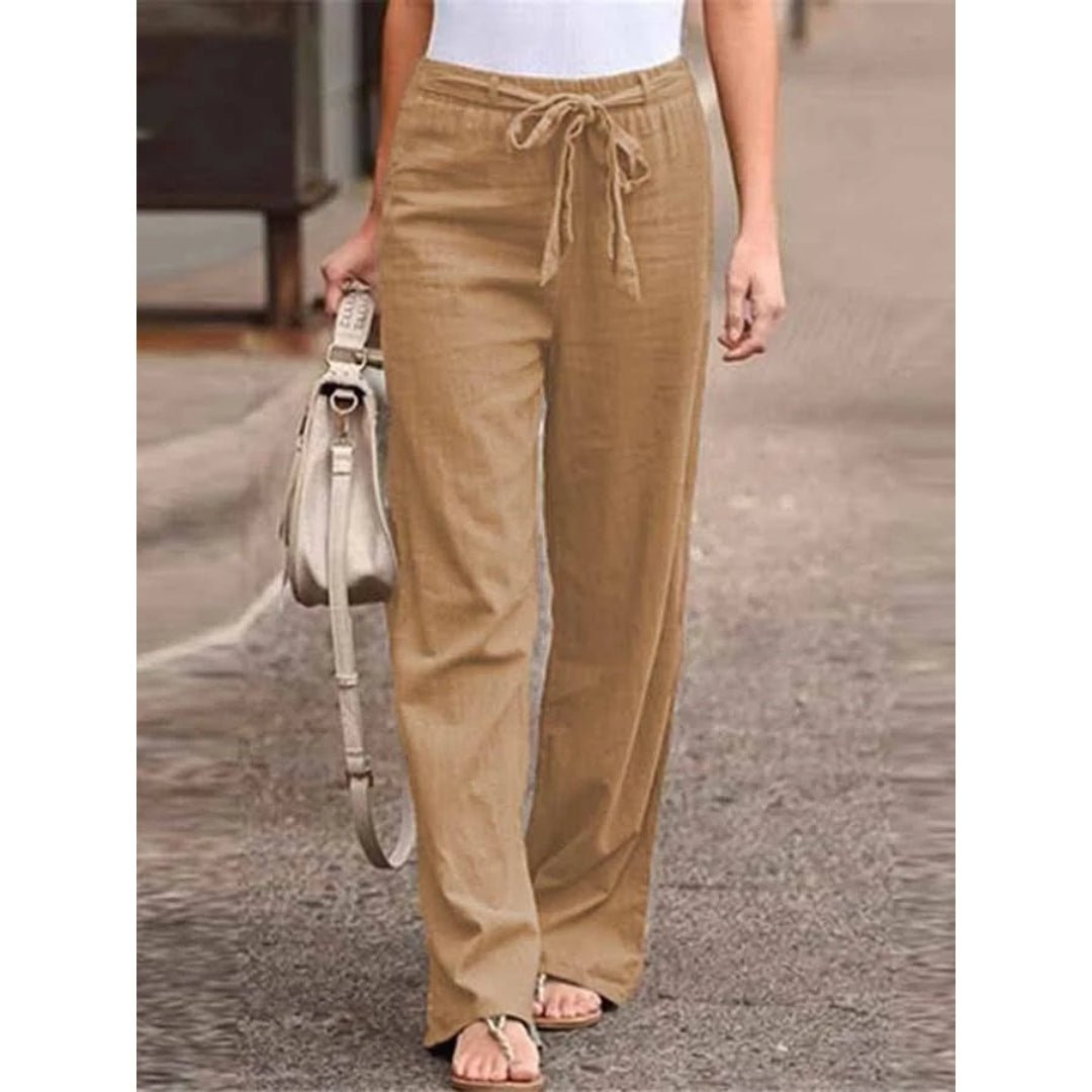 Tamara Gerade Leinenhose mit Tunnelzug Foto 4
