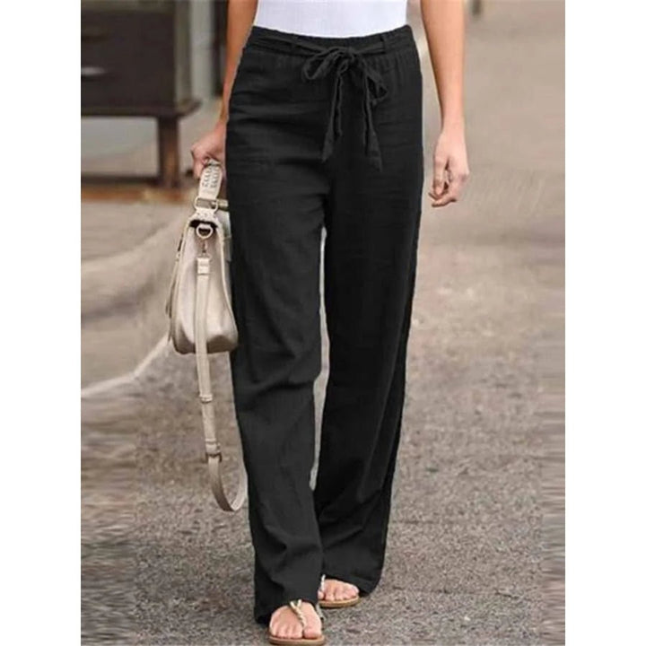 Tamara Gerade Leinenhose mit Tunnelzug Foto 7