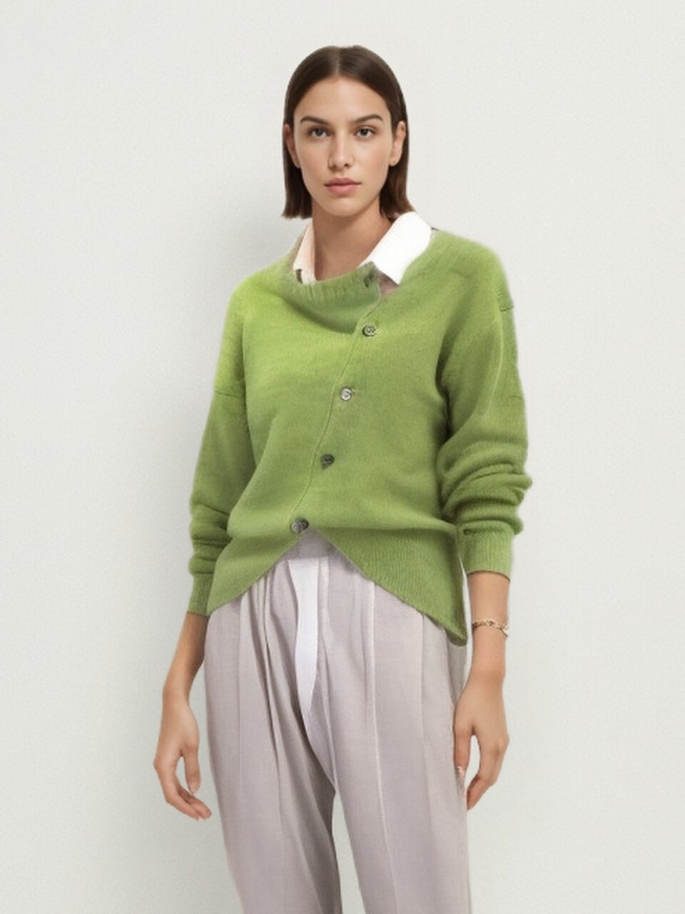 Traudl Bequeme Strickjacke im Grobstrick Foto 1