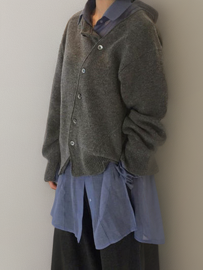 Traudl Bequeme Strickjacke im Grobstrick Foto 2