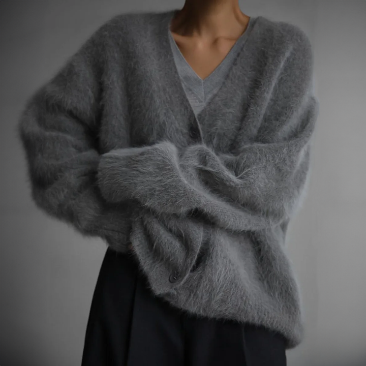 Ulla Weiche Strickjacke in Naturtönen Foto 5