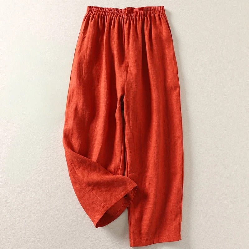 Yvette Weite Leinenhose mit Gummibund Foto 1