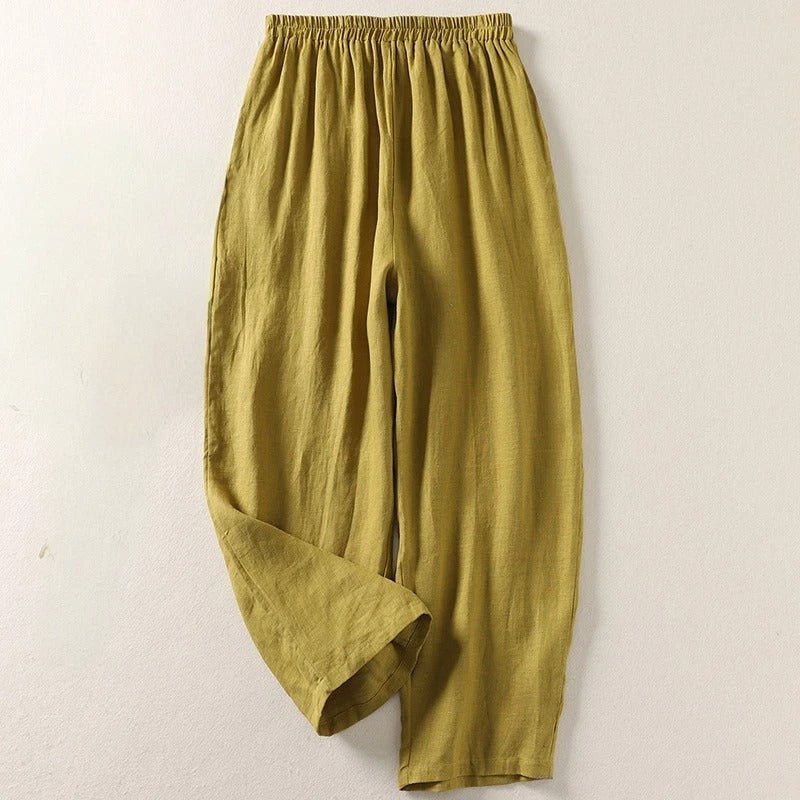 Yvette Weite Leinenhose mit Gummibund Foto 2