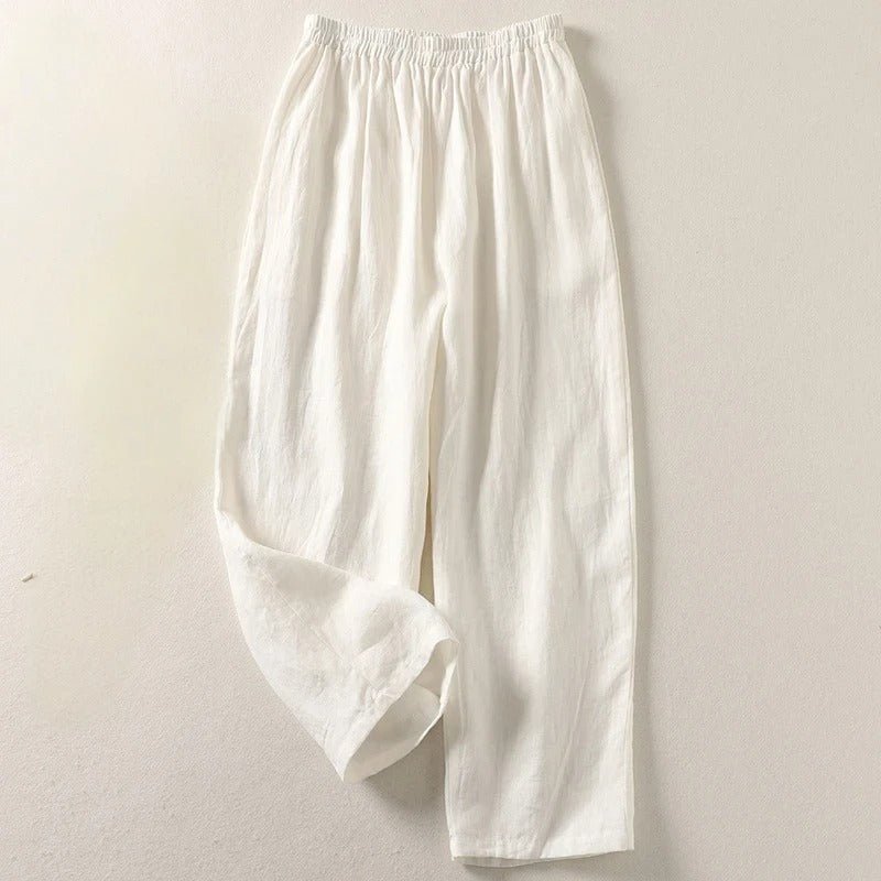 Yvette Weite Leinenhose mit Gummibund Foto 5