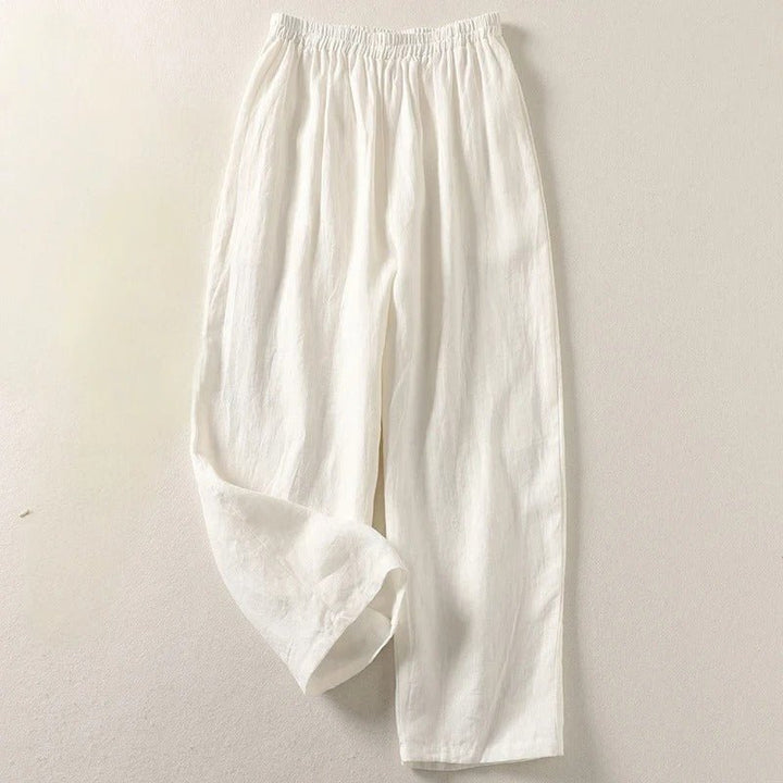 Yvette Weite Leinenhose mit Gummibund Foto 5